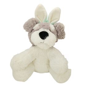 Inter American White Gray Dog Puppy Bunny Rabbit Ears Plush Stuffed Animal Toy